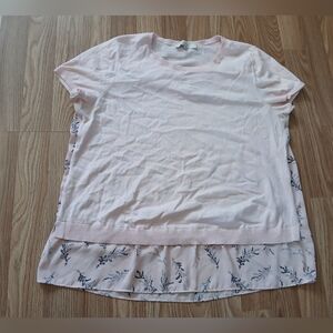 Loft Women's Pink Floral Top